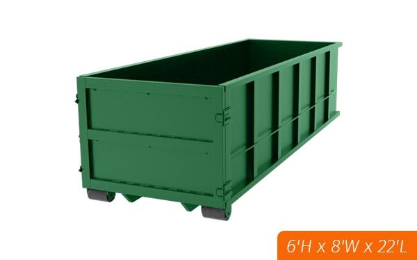 a 30-yard dumpster can be used for residential purposes if there is space on the property to accommodate it